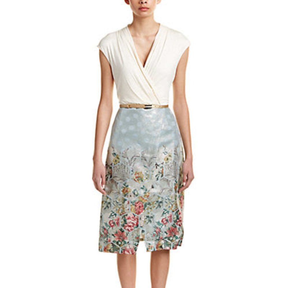 Ted Baker Macal Patchwork Faux Wrap Dress